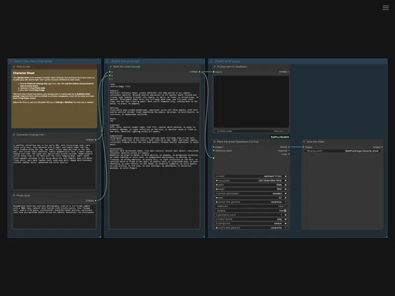 Thumbnail of the Character Sheet workflow