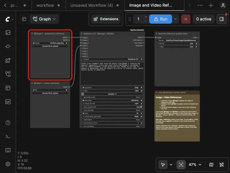 Thumbnail of the Image and Video References workflow