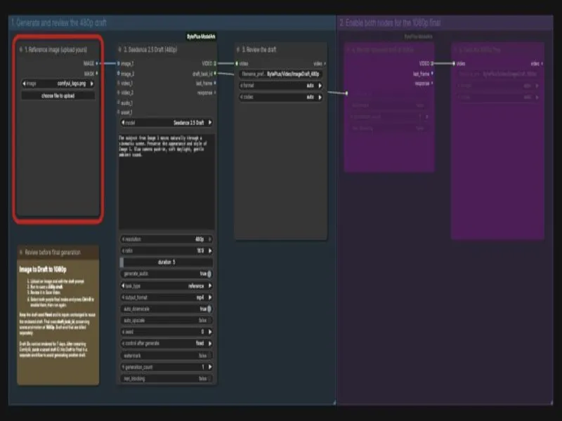 Thumbnail of the Image to Draft to 1080p workflow