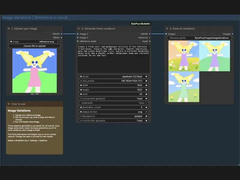 Thumbnail of the Image Variations workflow