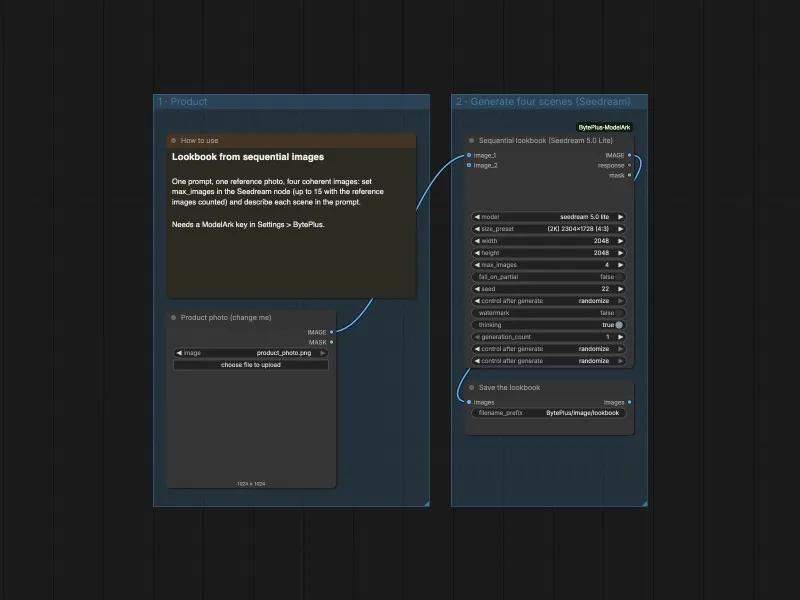 Thumbnail of the Product Lookbook workflow