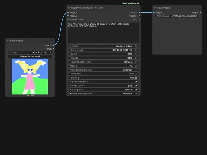 Thumbnail of the Seedream workflow